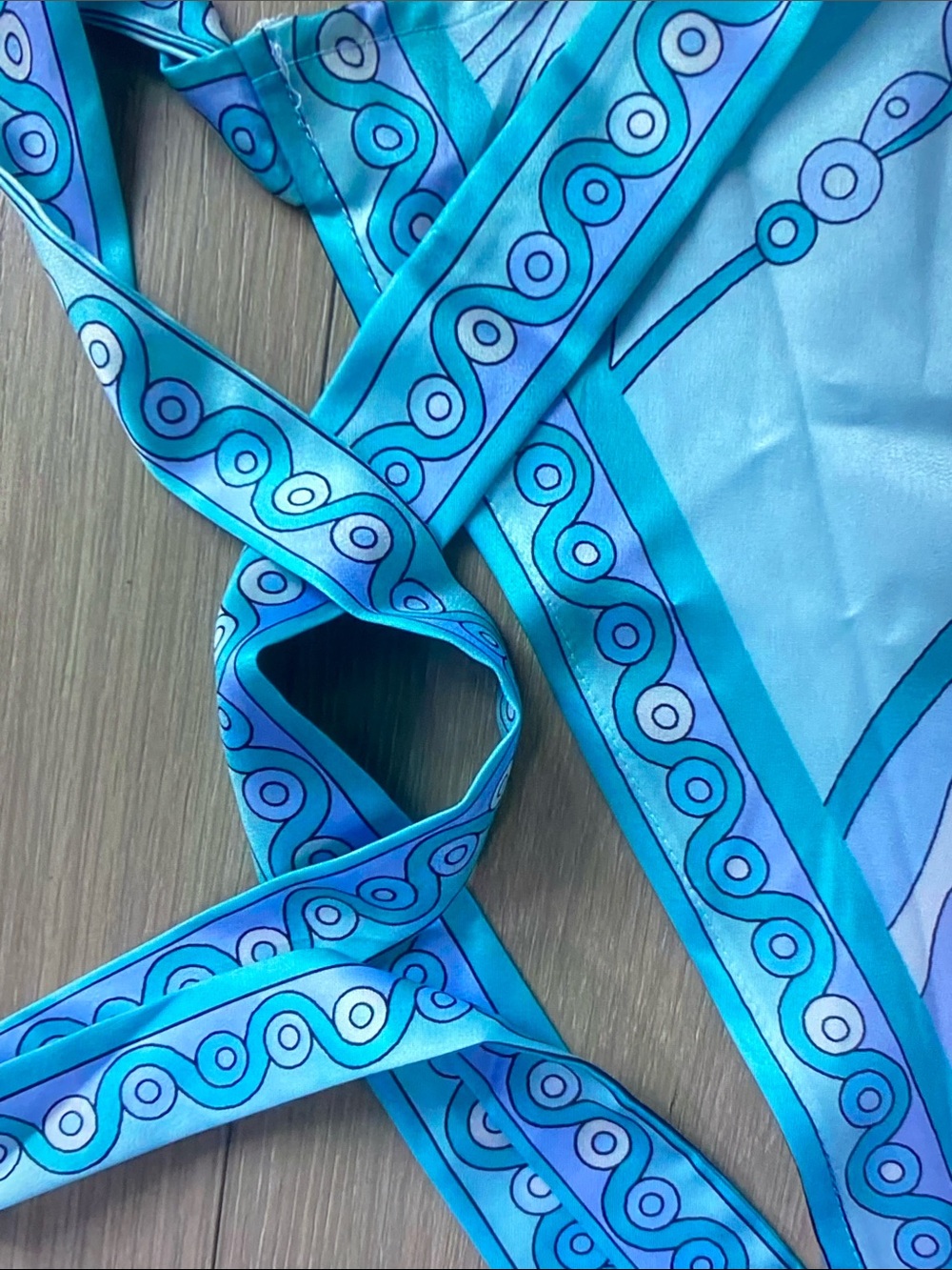 Emilio Pucci Aqua-Turquoise Silk Backless Halter Dress - Picture 2 of 8